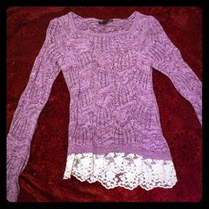 Purple lacy sweater